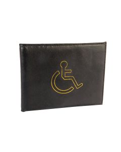 Naples real leather disabled badge holder