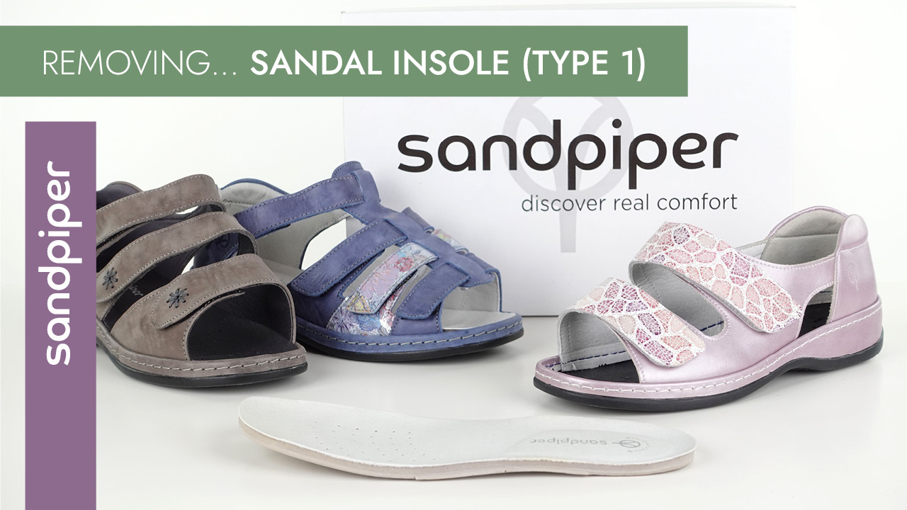 Ladies Removable Sandal Insole Type 1 Video Guide (6E)