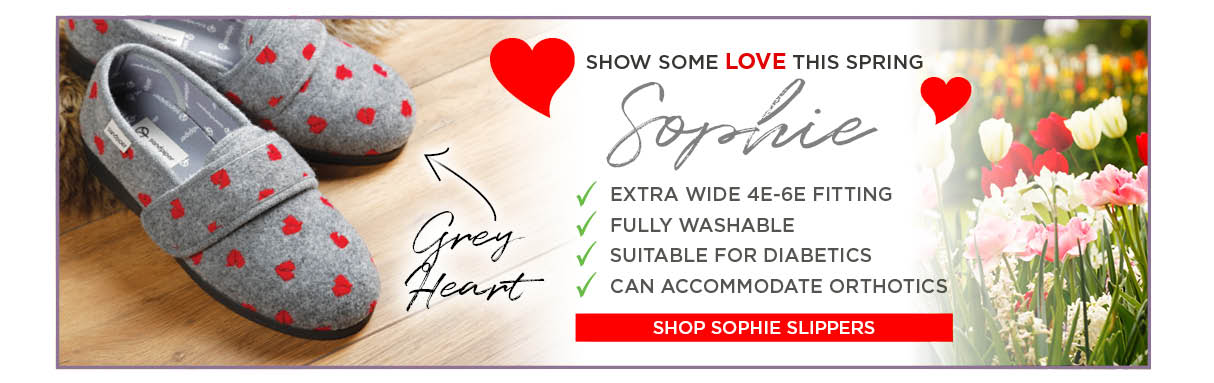 Love Slippers - Sophie Grey Heart