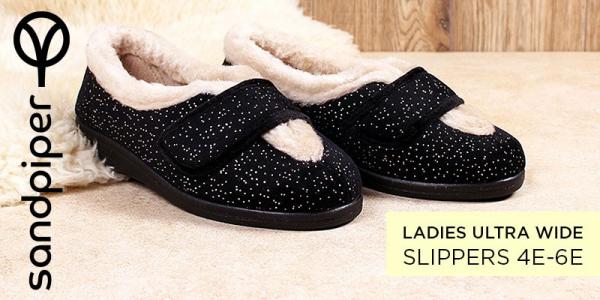 Ladies Ultra Wide Slippers 4E-6E